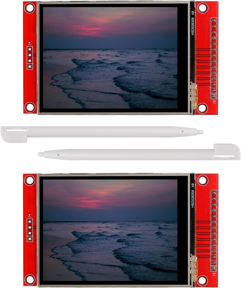 XIITIA 2pcs 2.8" SPI TFT LCD Display Touch Panel ILI9341 240x320 TFT LCD Touch Screen Shield 5V/3.3V STM32 Display Module SPI Serial with Touch Pen - Image 1
